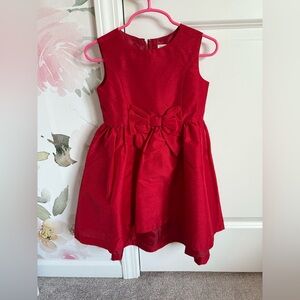 Elegant Red Kids Dress with Bow
